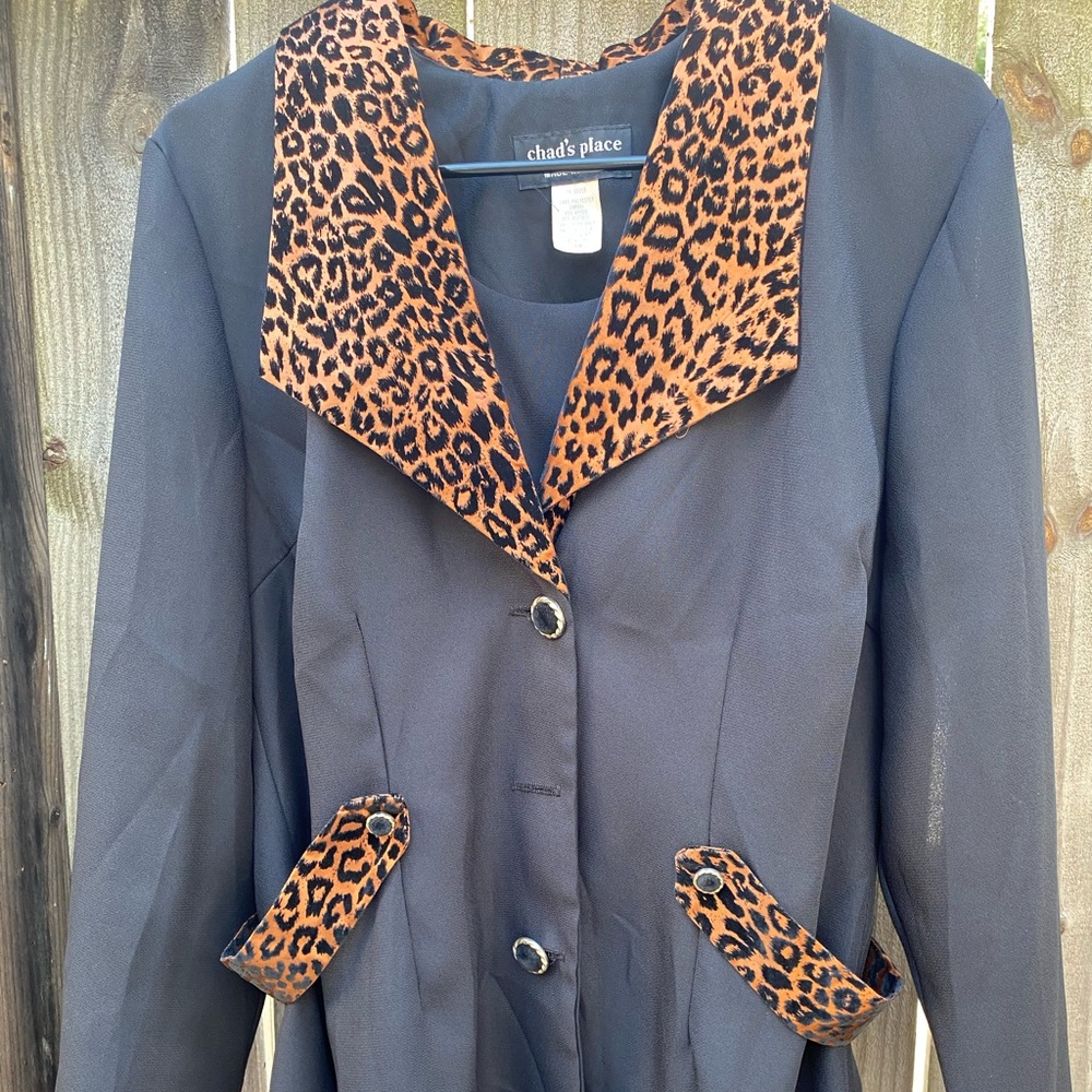 Chad’s Place Leopard Print and Black Jacket